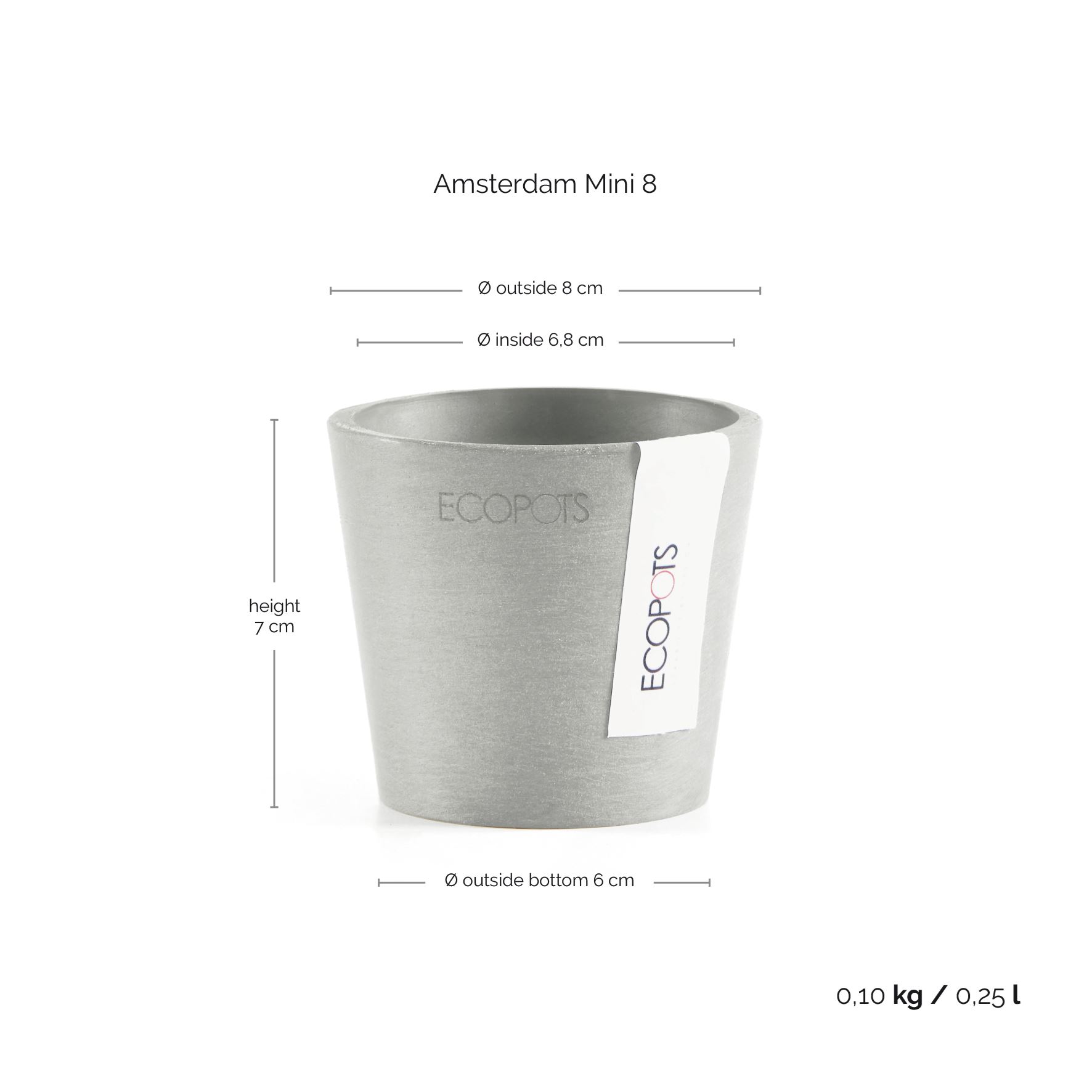 Ecopots-amsterdam-mini-white-grey-8-cm-H7-cm