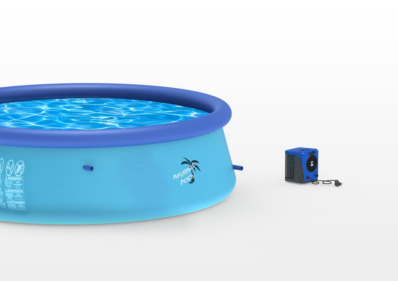 Hot Splash - Pompe à chaleur économe en énergie pour piscine "Sun Spring" 12m³ (3,5 kW)