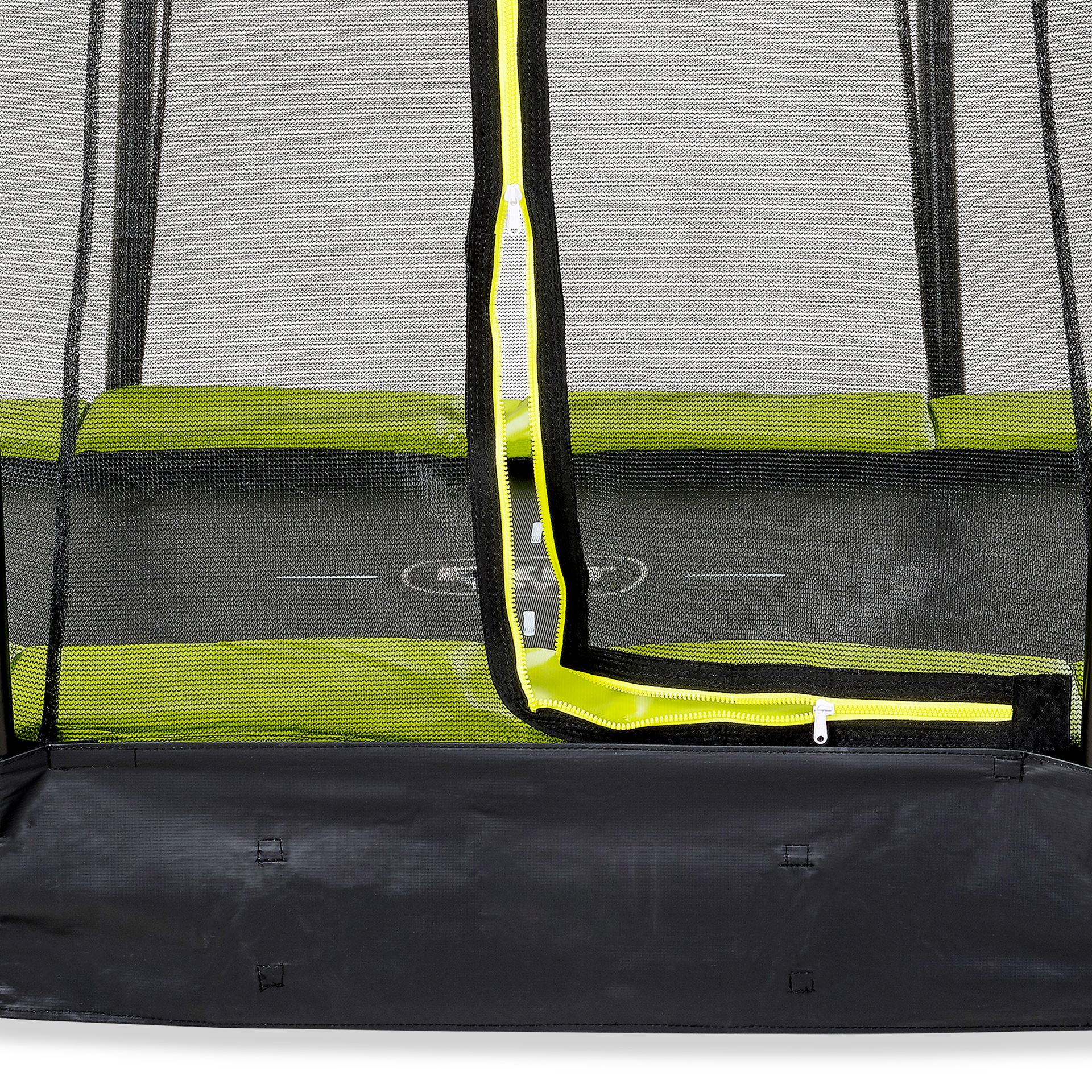 EXIT-Silhouette-inground-trampoline-305cm-met-veiligheidsnet-groen