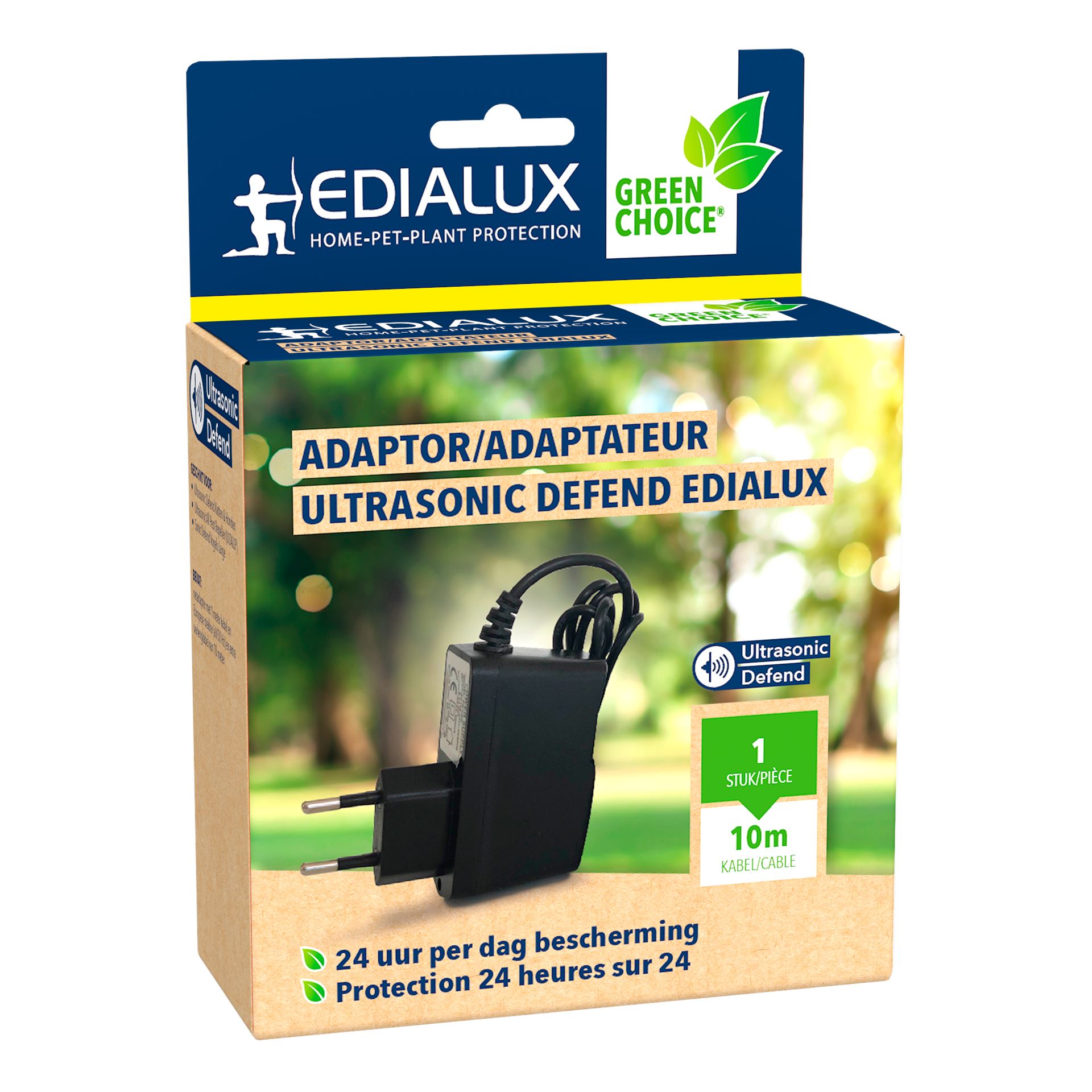 Edialux Ultrasonic Defend adapter voor ultrasonische ongediertebestrijding - Geschikt voor Edialux Ultrasonic Defend, Sonic Defend en Ultrasonic All Pest