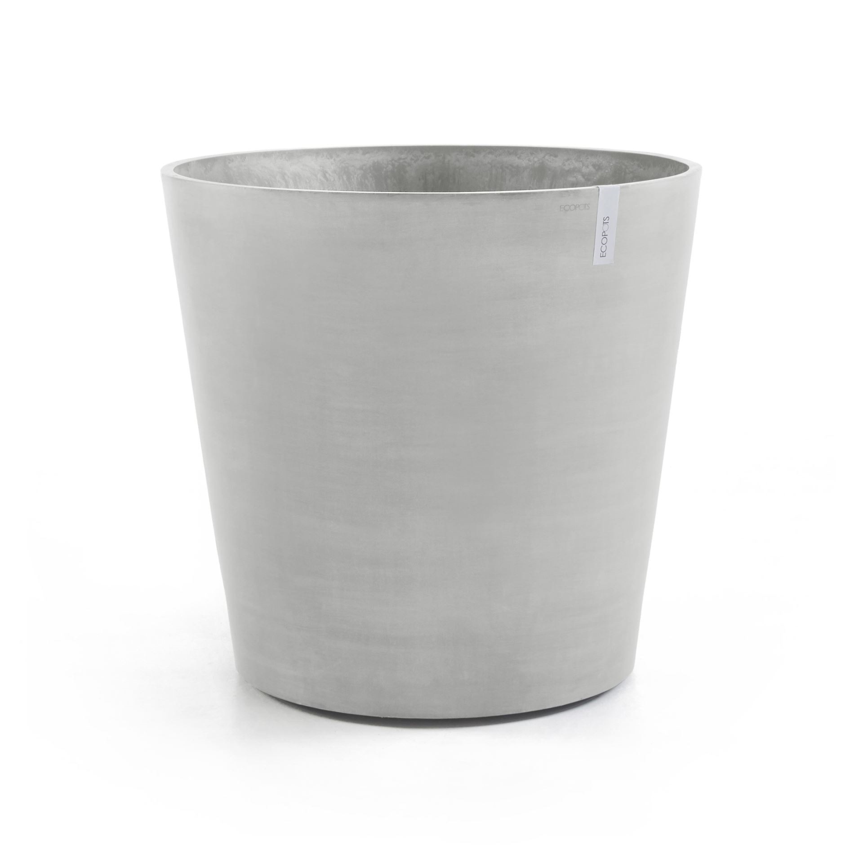 Ecopots flowerpot Amsterdam Wheels 60 - Round - White Grey - Diameter 60 x H56 cm