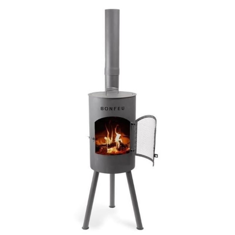 BonFeu Garden Fireplace BonGiano SP - Black - 30x30x142cm