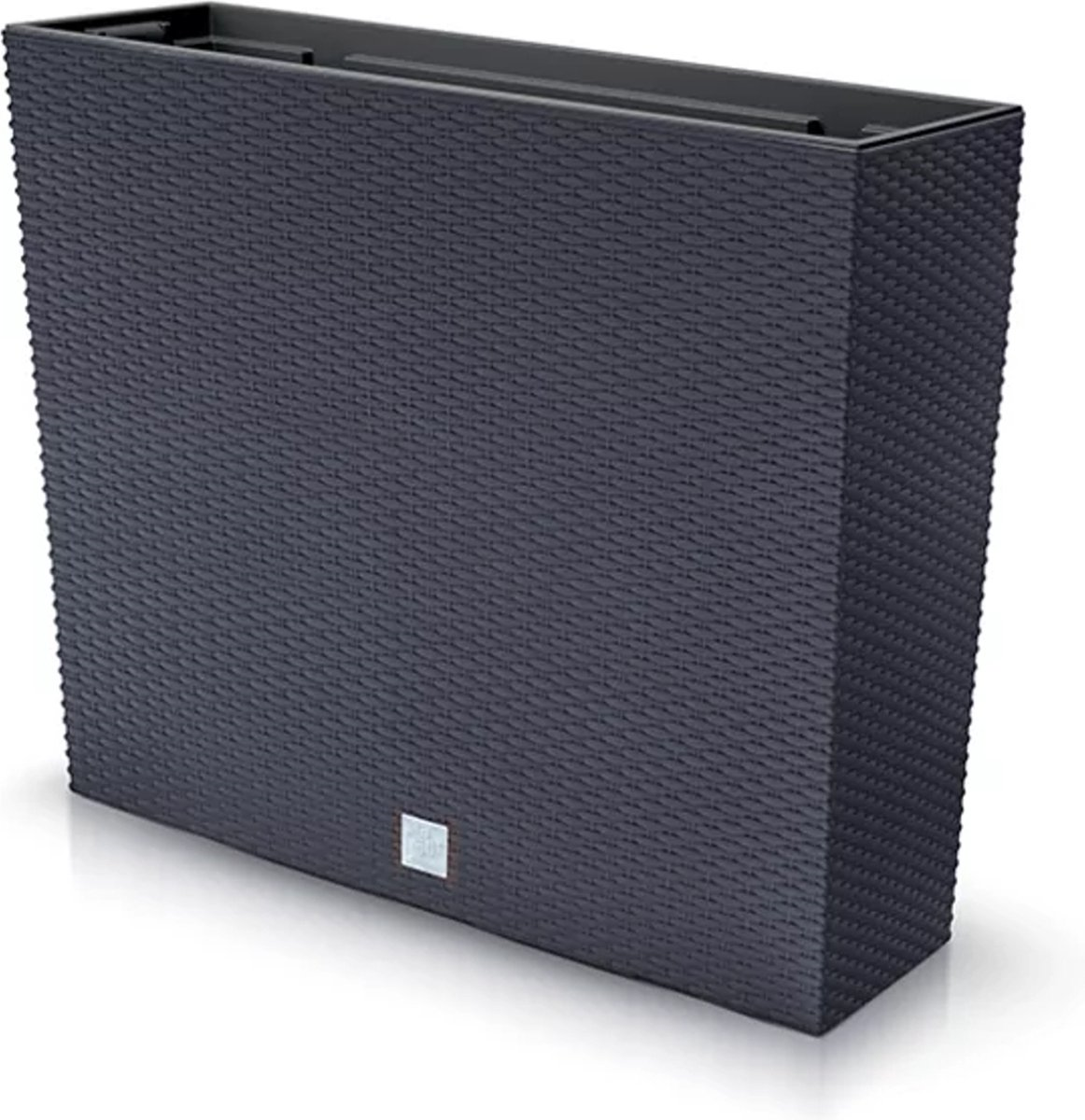 Prosperplast Rato Case Tower Bloempot - Antraciet - 58 cm Breed - Rattan Look