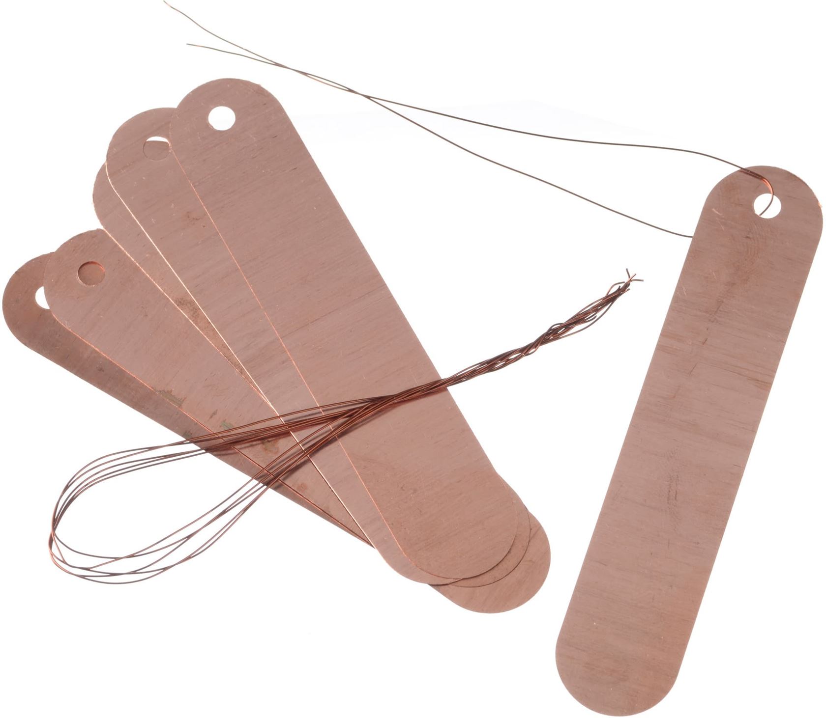 Nature hangetiketten koper 9,5cm - set van 6 st.