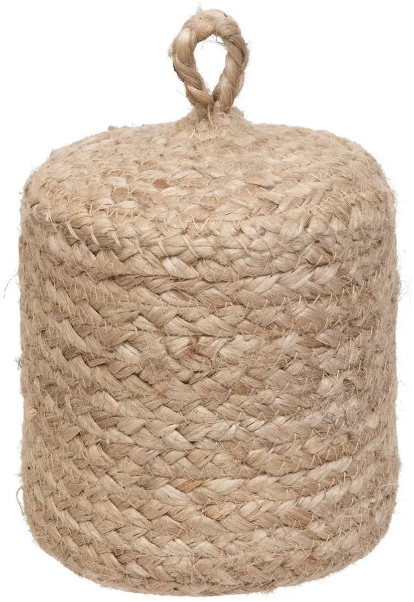 Atmosphera Jute Doorstopper - 15x15 cm - Beige - 1 kg - Rope Loop - Decorative & Functional