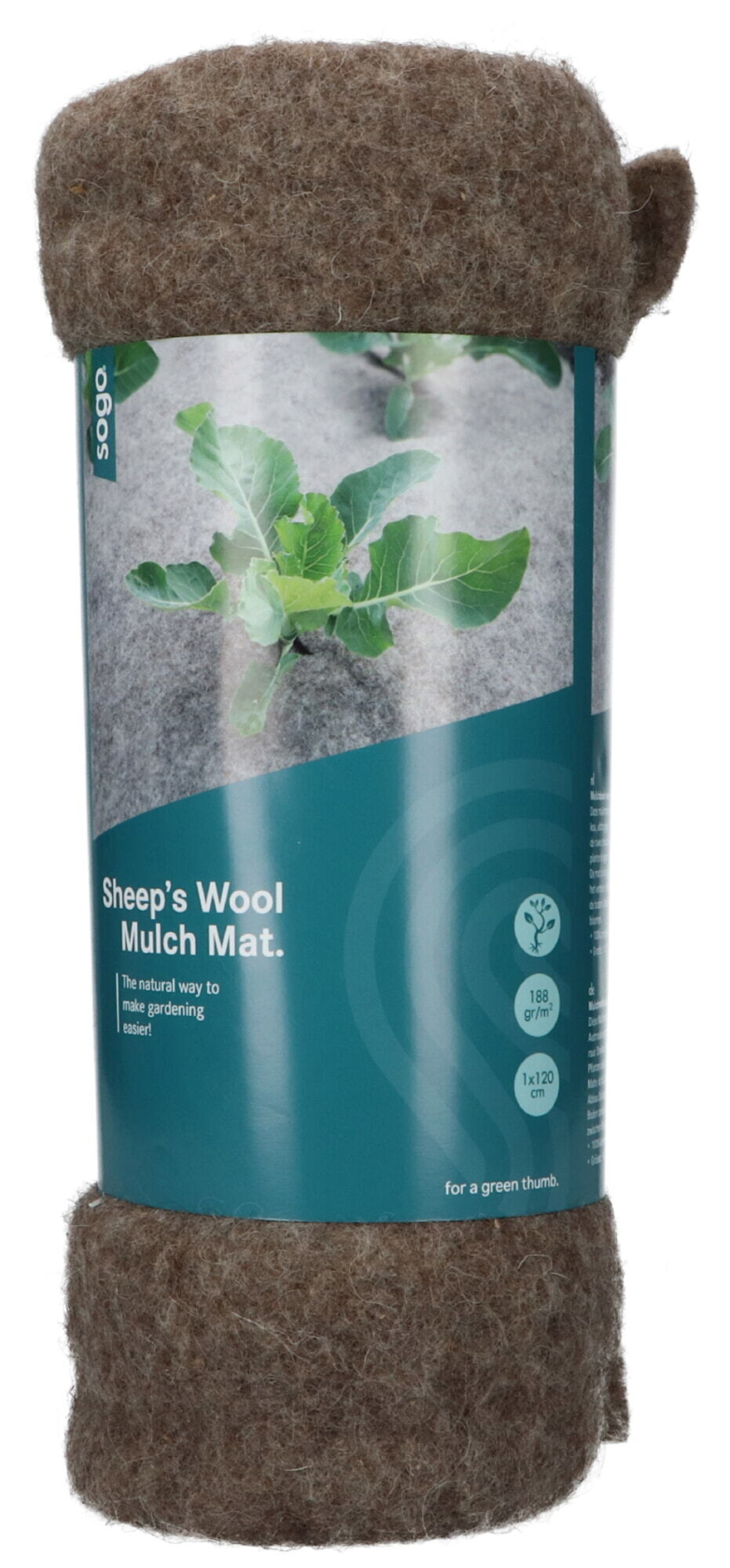 SOGO Mulching Cloth Sheep Wool - 120 x 100 cm - 100% Biodegradable