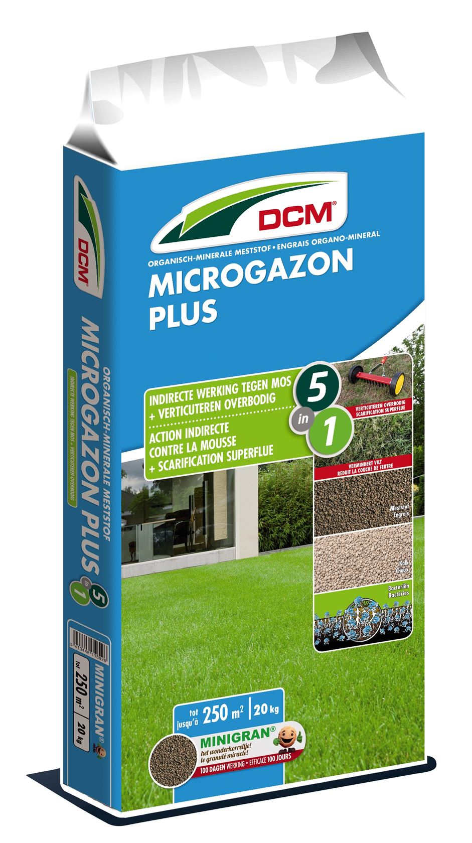 DCM engrais gazon 20 kg pour 250m² - Microgazon plus 5-in-1