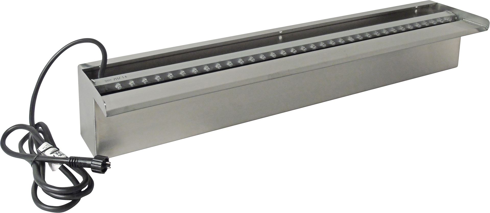 Niagara-60-LED-waterval-Inox-304-met-aansluitingen-25-mm-1-LED-strip-60-cm-1x35-koud-wit-trafo-AC-12