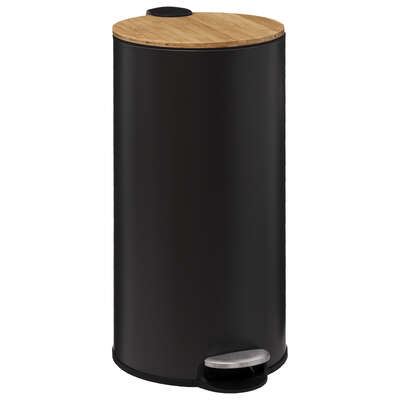 Pedaalemmer-30L-37x29x59cm-metaal-bamboe