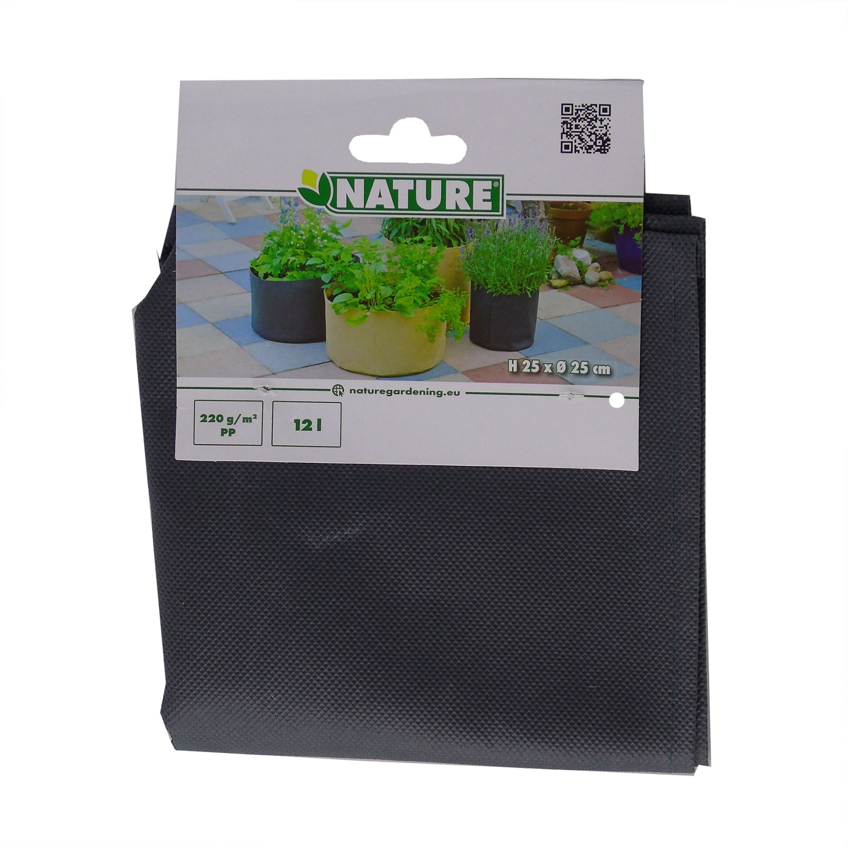 Nature kweekzak 12l H25xØ25cm antraciet