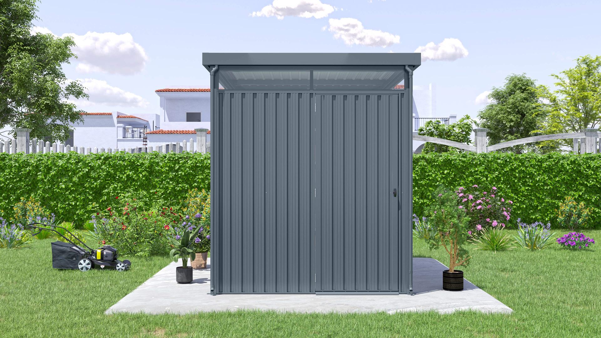 Tuinberging-Rheinfelden-78-antraciet-matt-Tuinberging-metaal-B190-x-L233-x-H226-cm