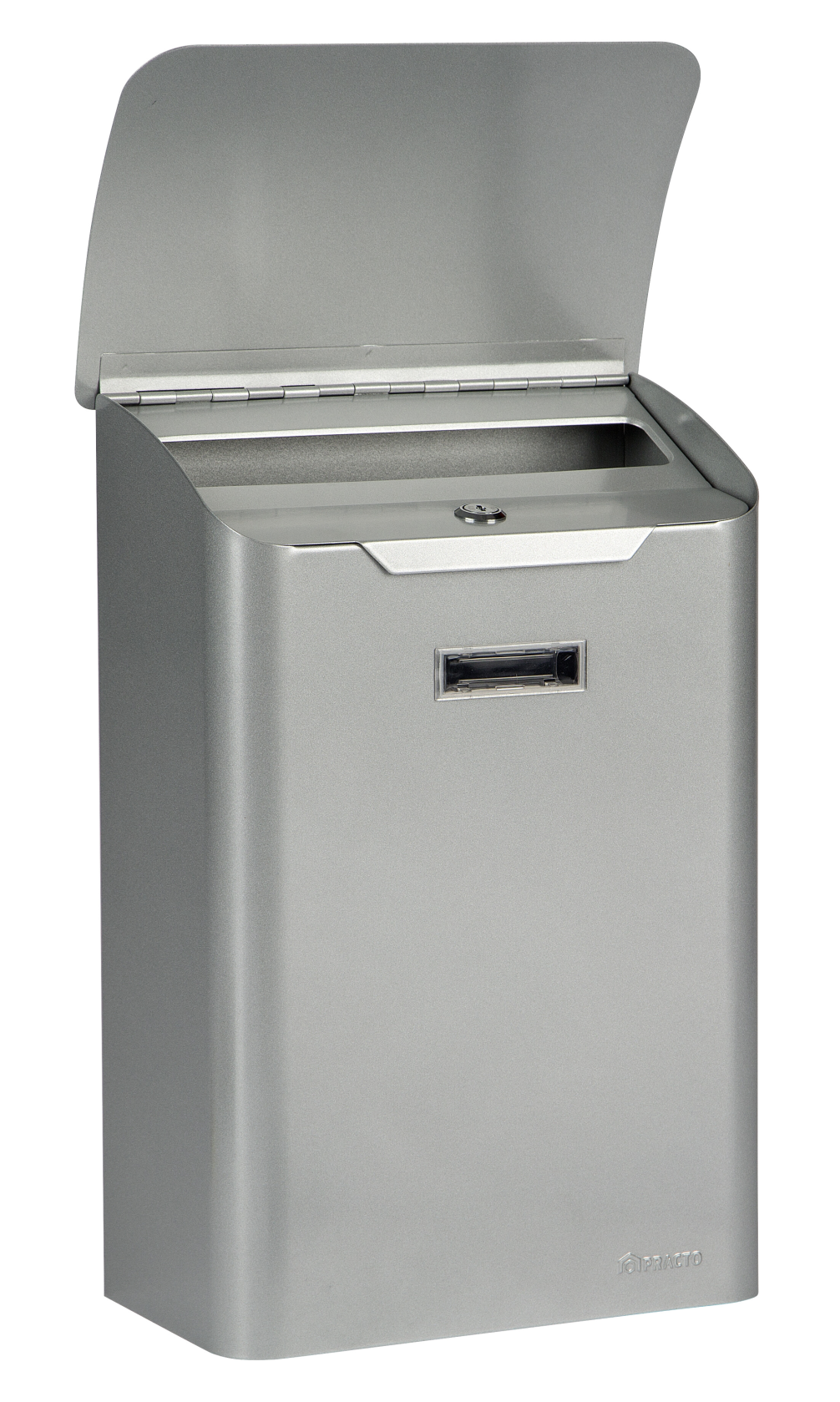 Practo Garden leeds zilver zilver - Brievenbus in gelakt staal - 15x27x42cm