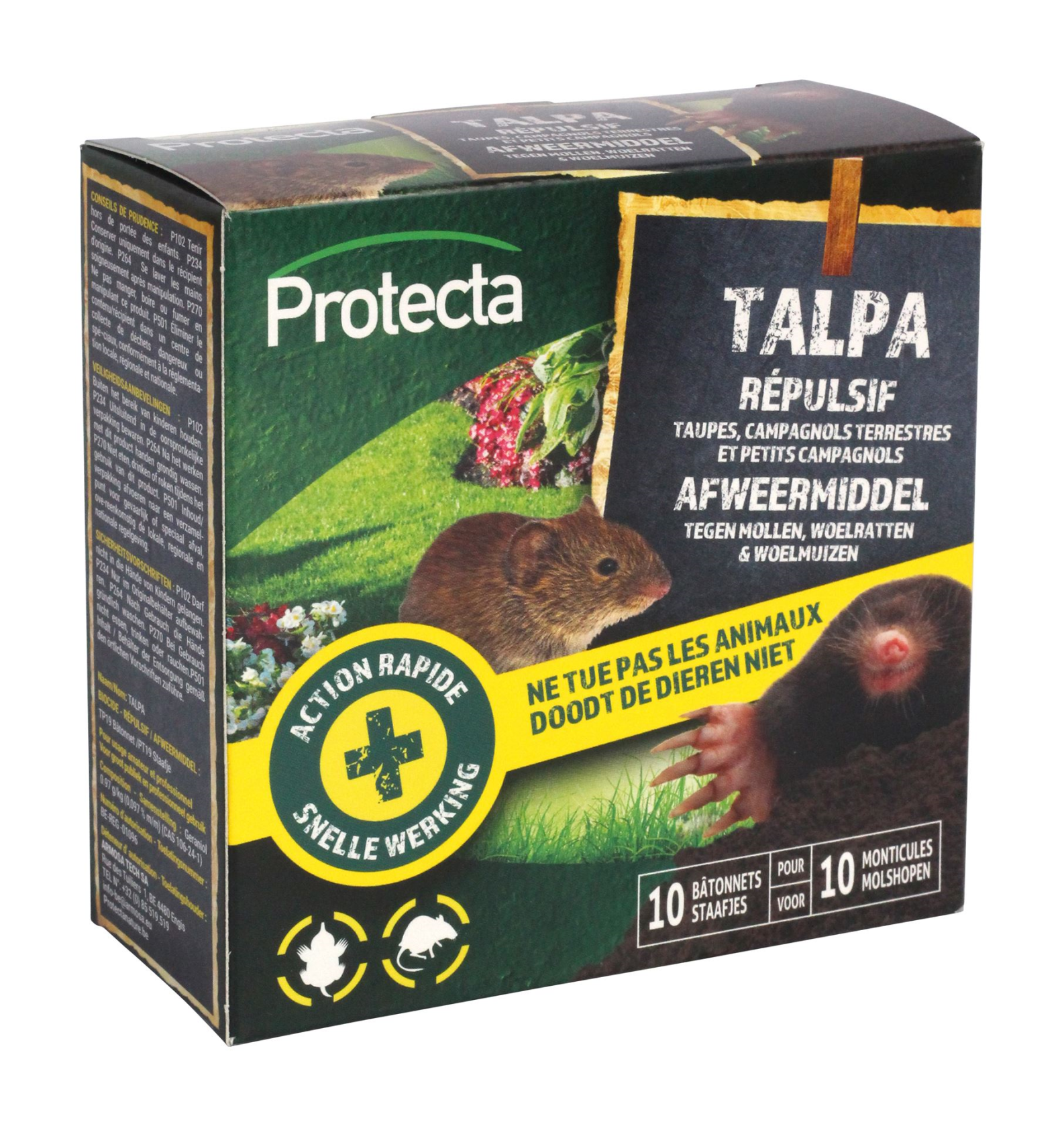 Protecta Moles Repel - 10 sticks - Plant origin - Animal friendly