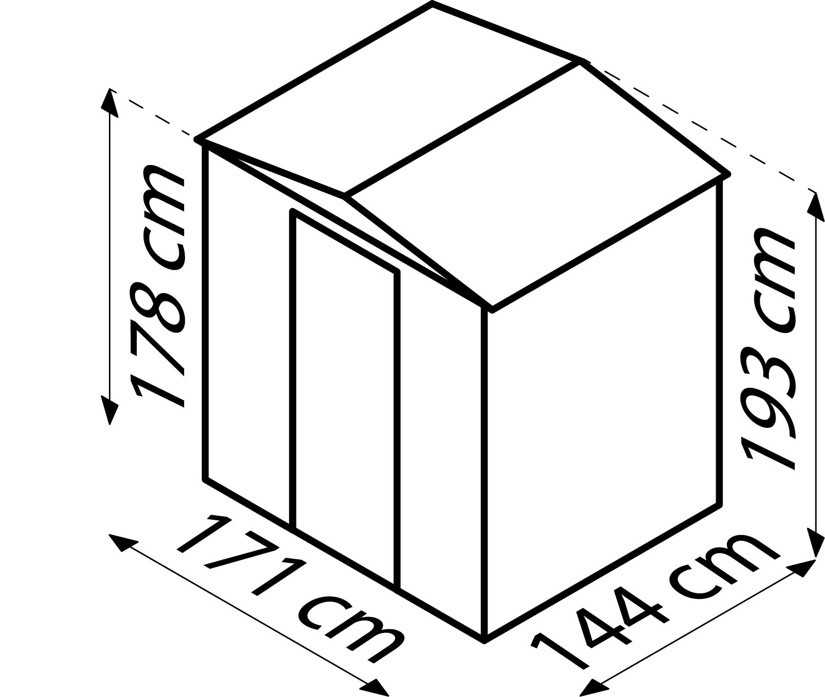 Tuinberging-Dream-65-zilver-metallic-Tuinberging-metaal-B171-x-L144-x-H193-cm
