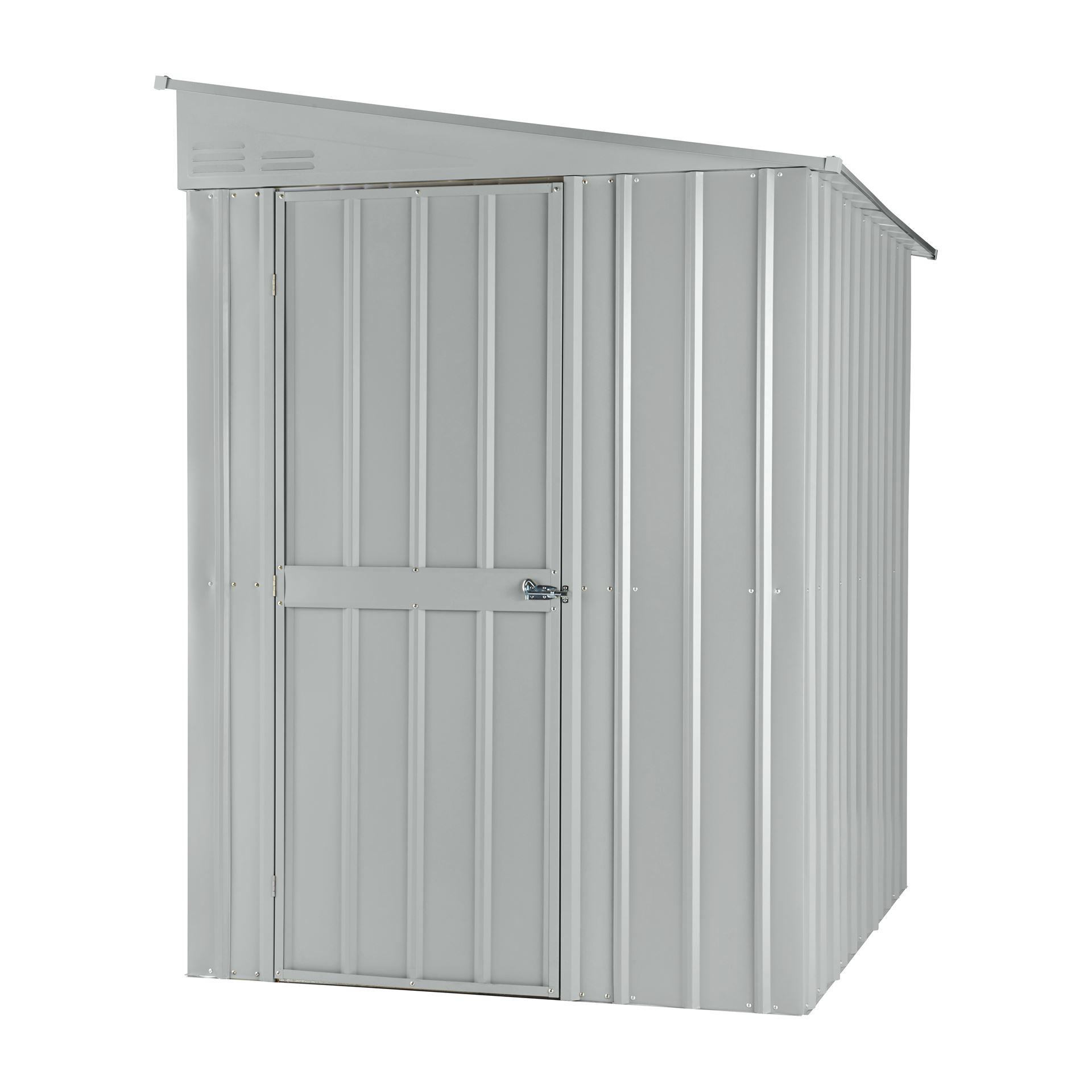 Aanbouw-tuinberging-LeanTo56-H178-zilver-metallic-Tuinberging-metaal-B144-x-L171-x-H203-cm
