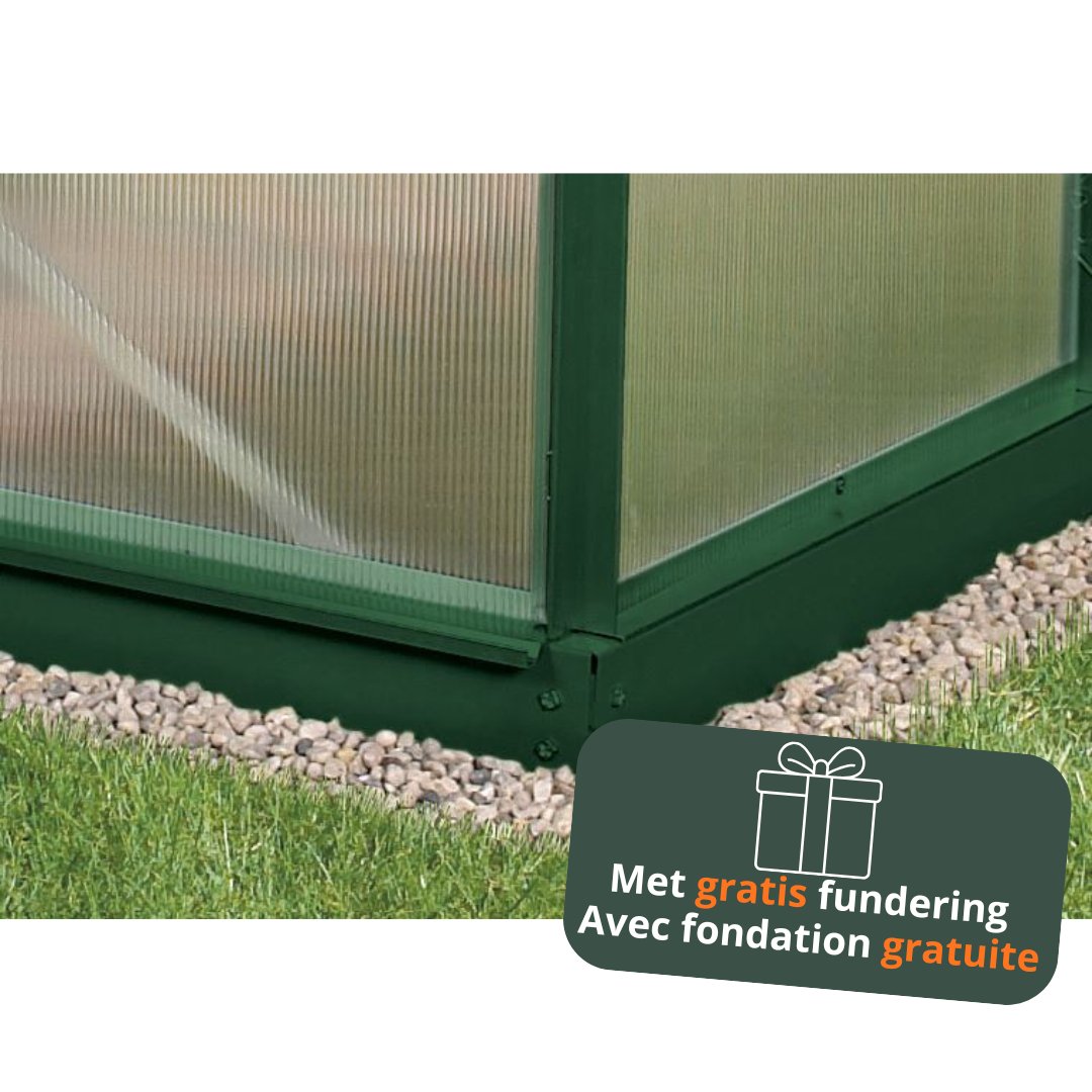 Vitavia Venus serre - 3,8mÂ² - met 6 mm polycarbonaat - Donkergroen