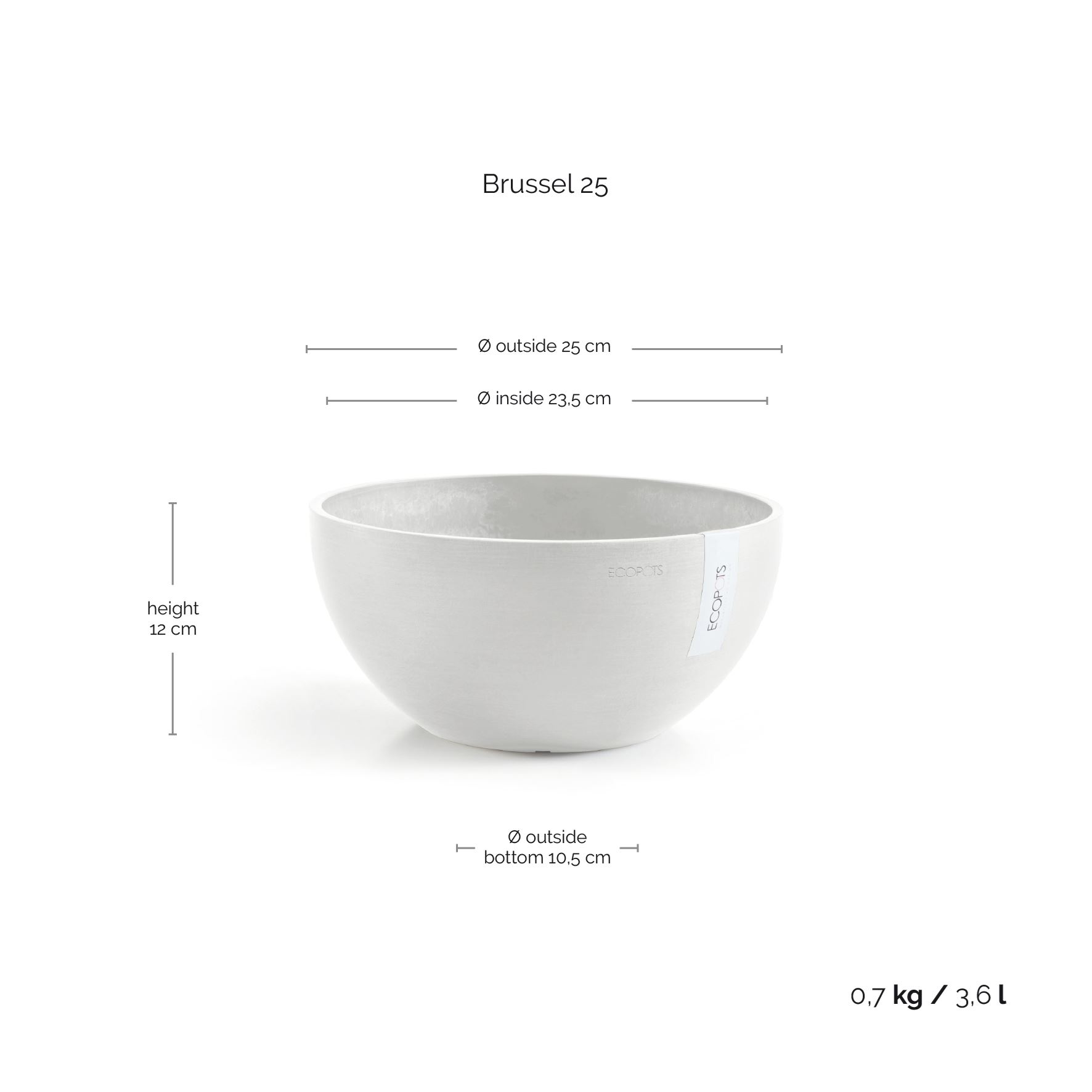 Ecopots-brussels-pure-white-25-cm-H12-cm