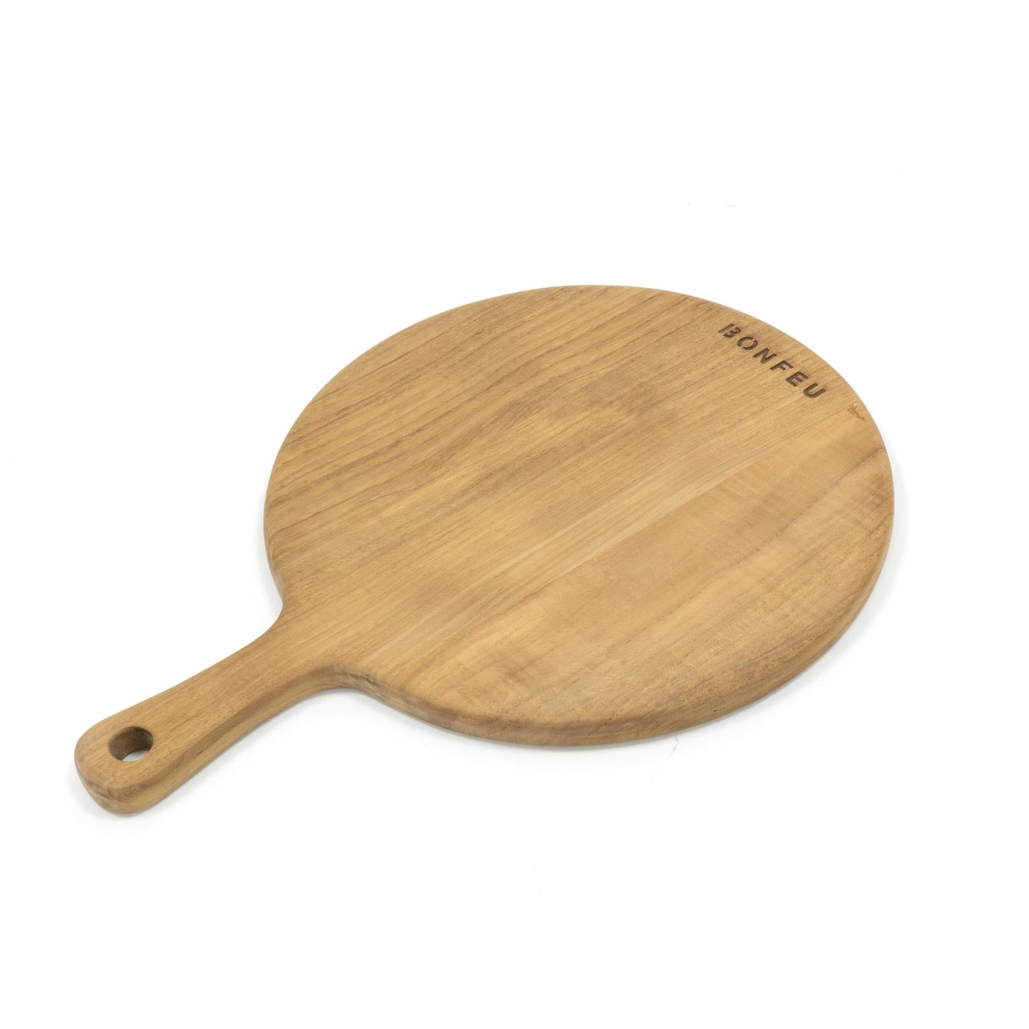 BonFeu BonTeak Pizza Board Round - Serving Board - For 30 cm Pizza - Teakwood