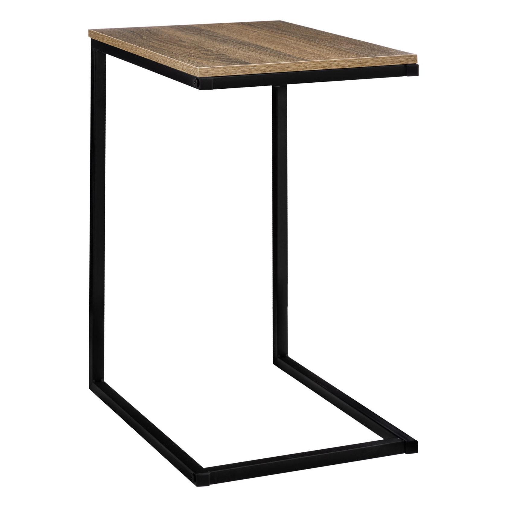 5Five Chevron 45x35x66 cm - Table d'appoint - Bois/métal - Marron clair/noir - Compact & élégant - Design industriel