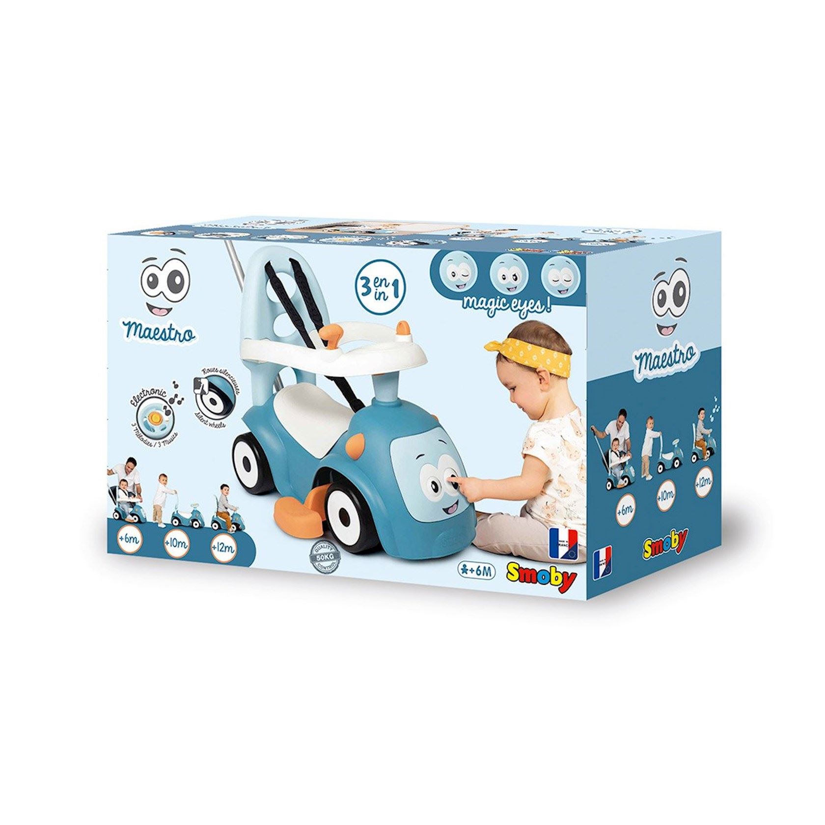 Smoby-Kids-Maestro-loopauto-blauw