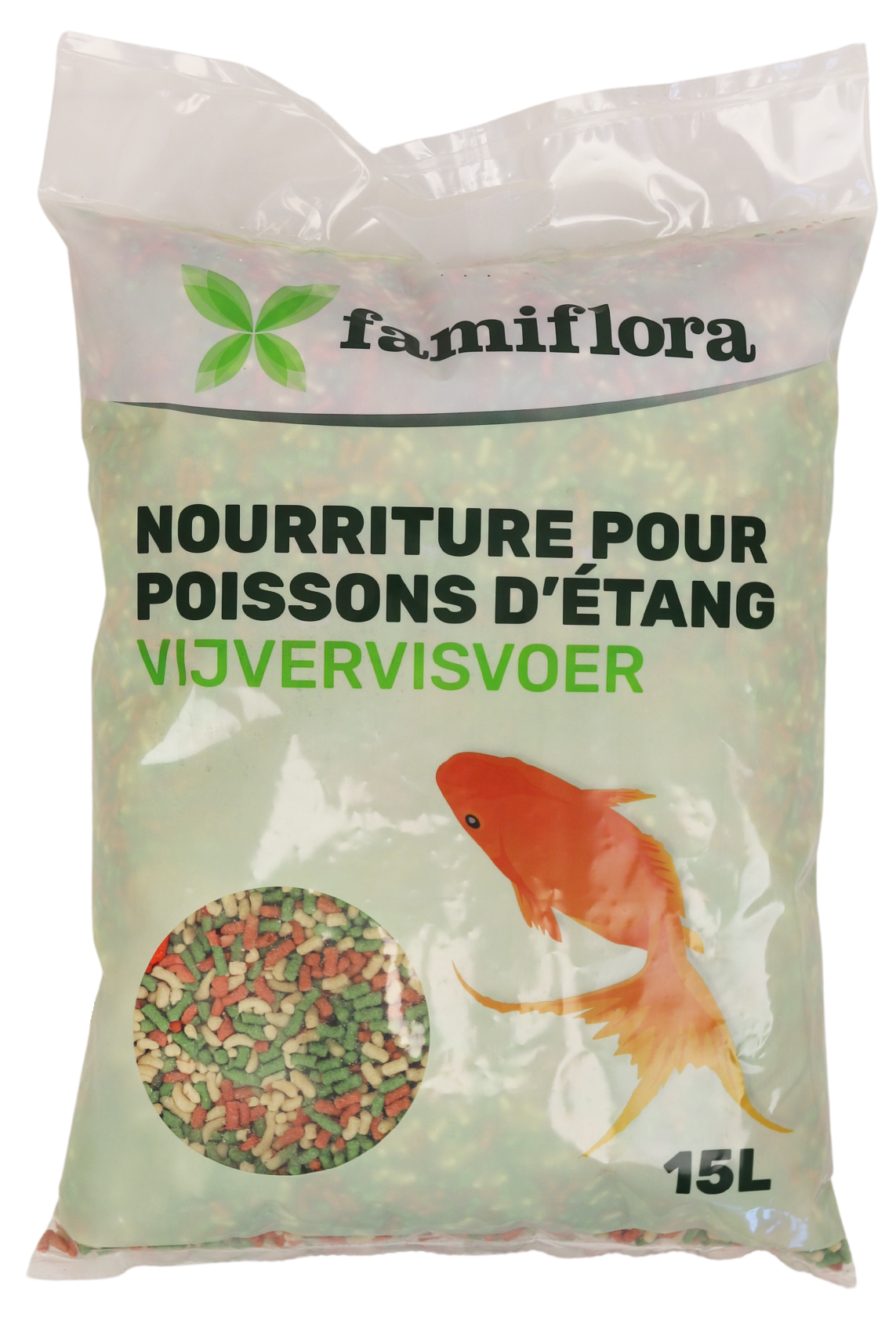 Famiflora sticks mix fish food 15L - Inexpensive mix of floating sticks for healthy and colorful pond life - For goldfish and goldfinches, among others