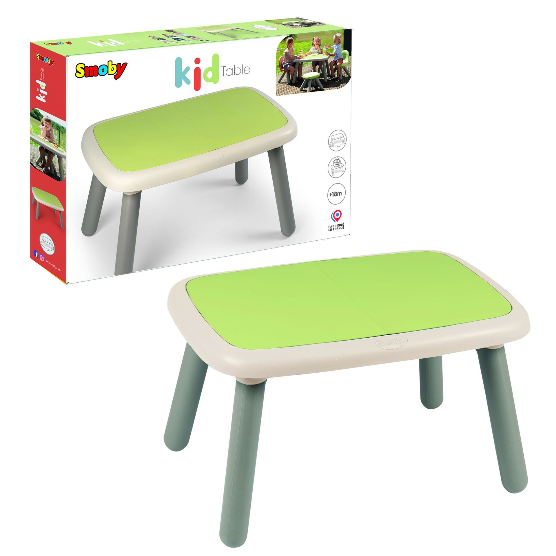 Smoby kunststof design kinder tafel Kid Table Blanc Smoby kunststof design kinder tafel Kid Table Blanc