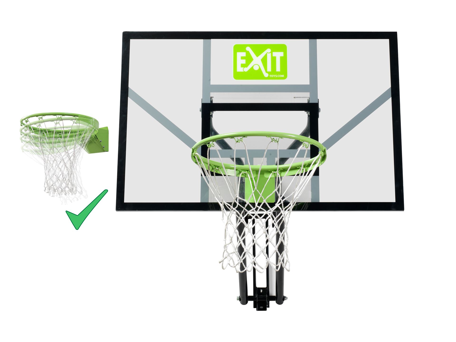 EXIT-Galaxy-basketbalbord-voor-muurmontage-met-dunkring-groen-zwart