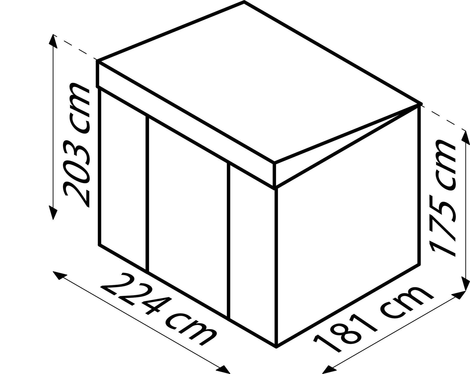 Tuinberging-Lubeck-86-dennegroen-wei-Tuinberging-metaal-B181-x-L224-x-H203-cm