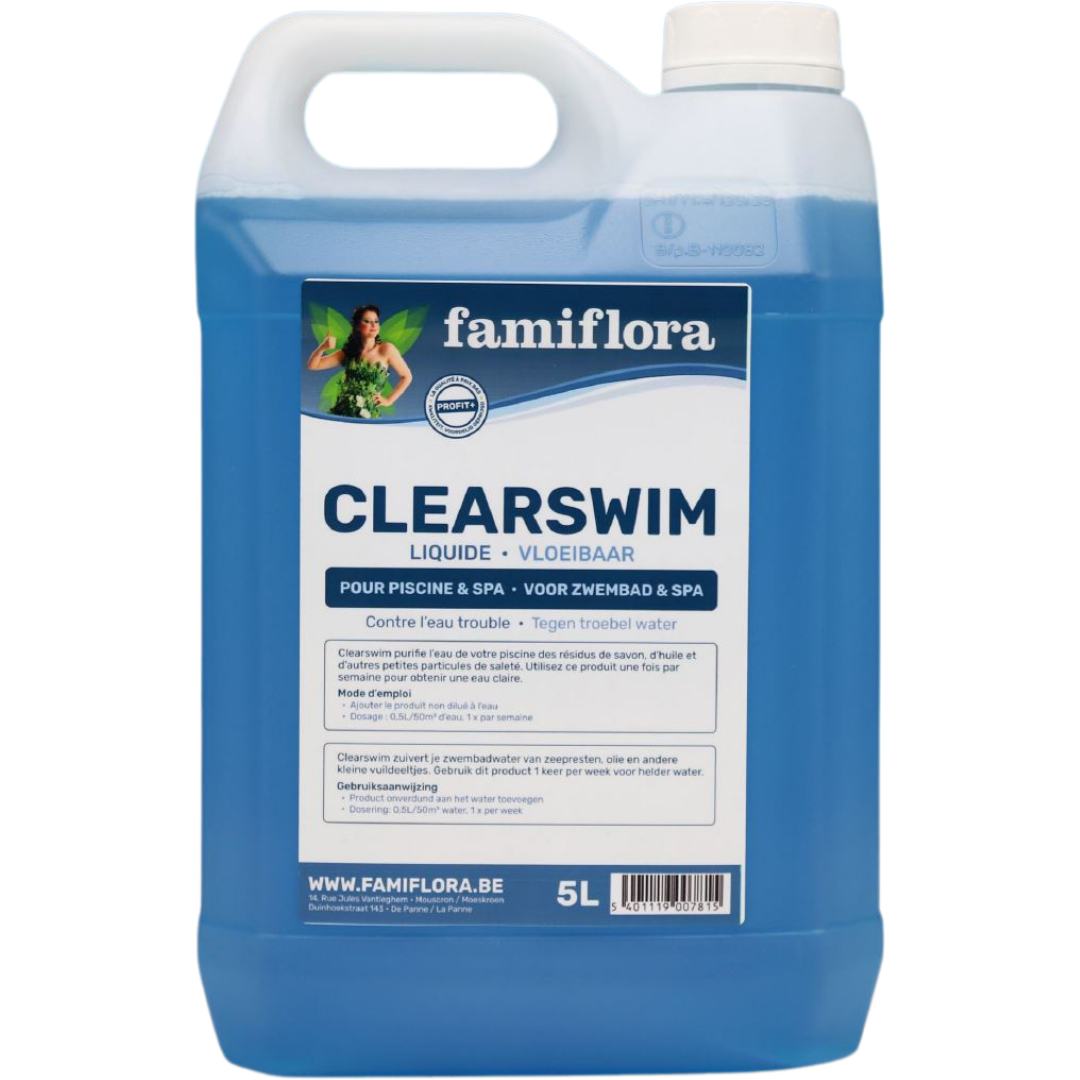 Famiflora Clearswim vloeibaar 5L - tegen troebel water!