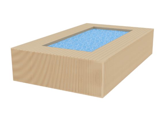 Simpool 5 - houten zwembadomkadering startpakket - L685 x B408 x H145 cm