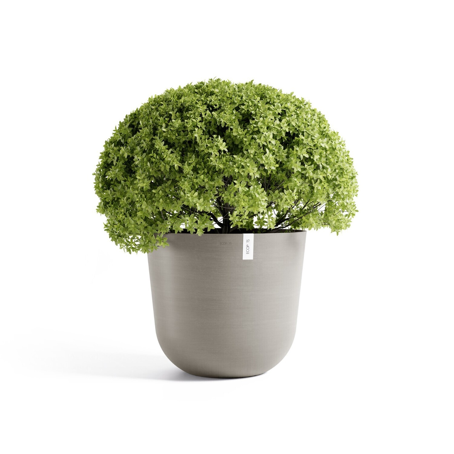 Ecopots flowerpot Oslo 75 - Round - Taupe - Ø75 x H65 cm