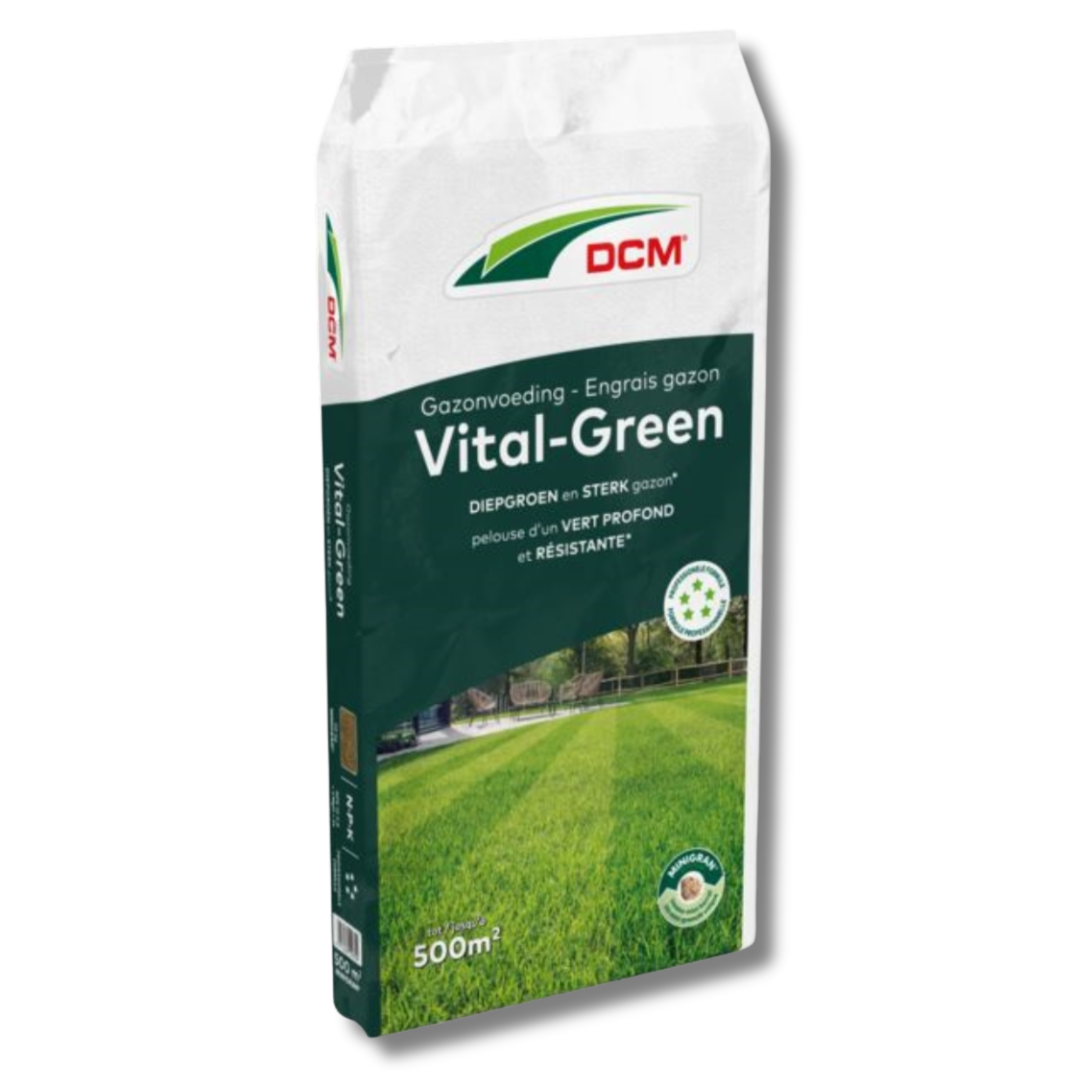 DCM gazonmeststof 20kg voor 500m² - Vital Green