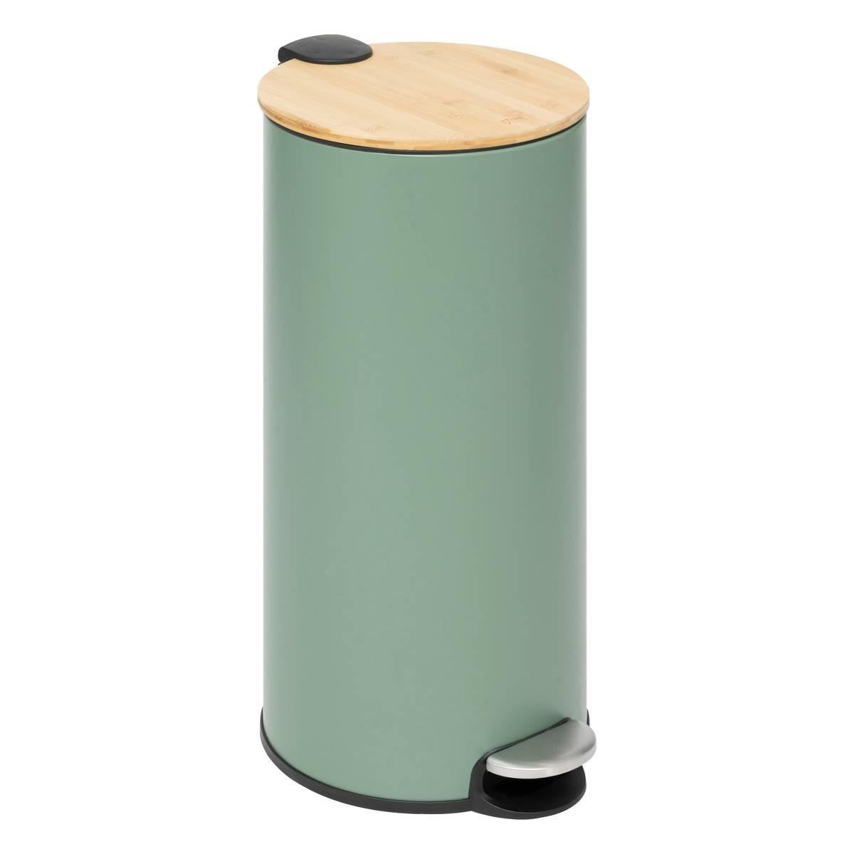 Pedaalemmer-30L-37x29x59cm-bamboe-groen-