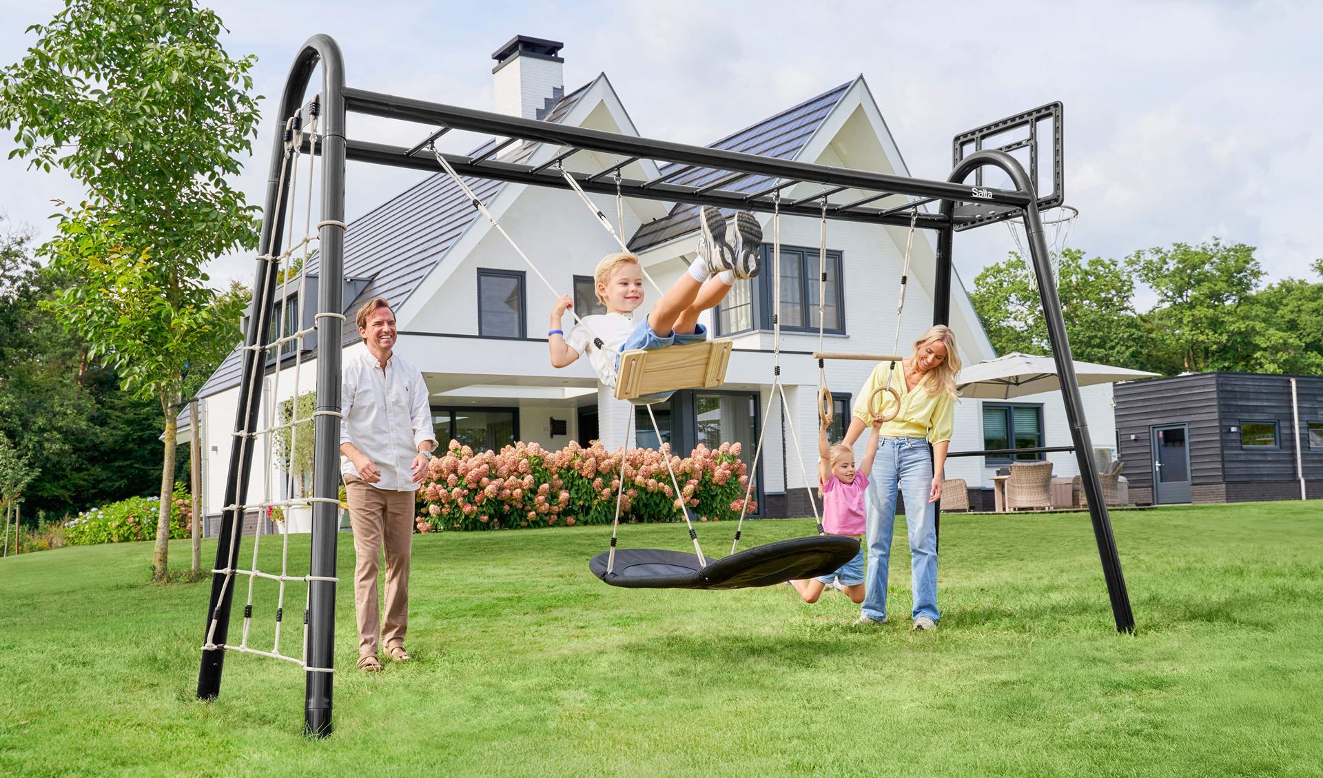 Salta-Playfit-Monkeybar-XL-Set-3-380-x150-x-245-Incl-climbing-rope-swing-trapeze-with-rin