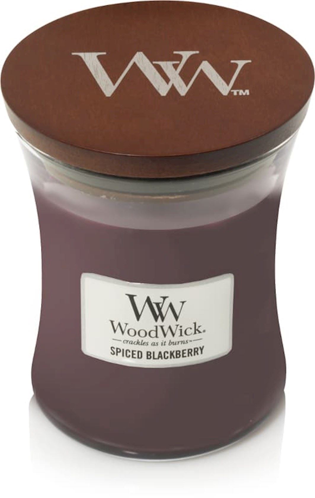 WoodWick - Medium Hourglass geurkaars - Spiced Blackberry - Tot 60 branduren