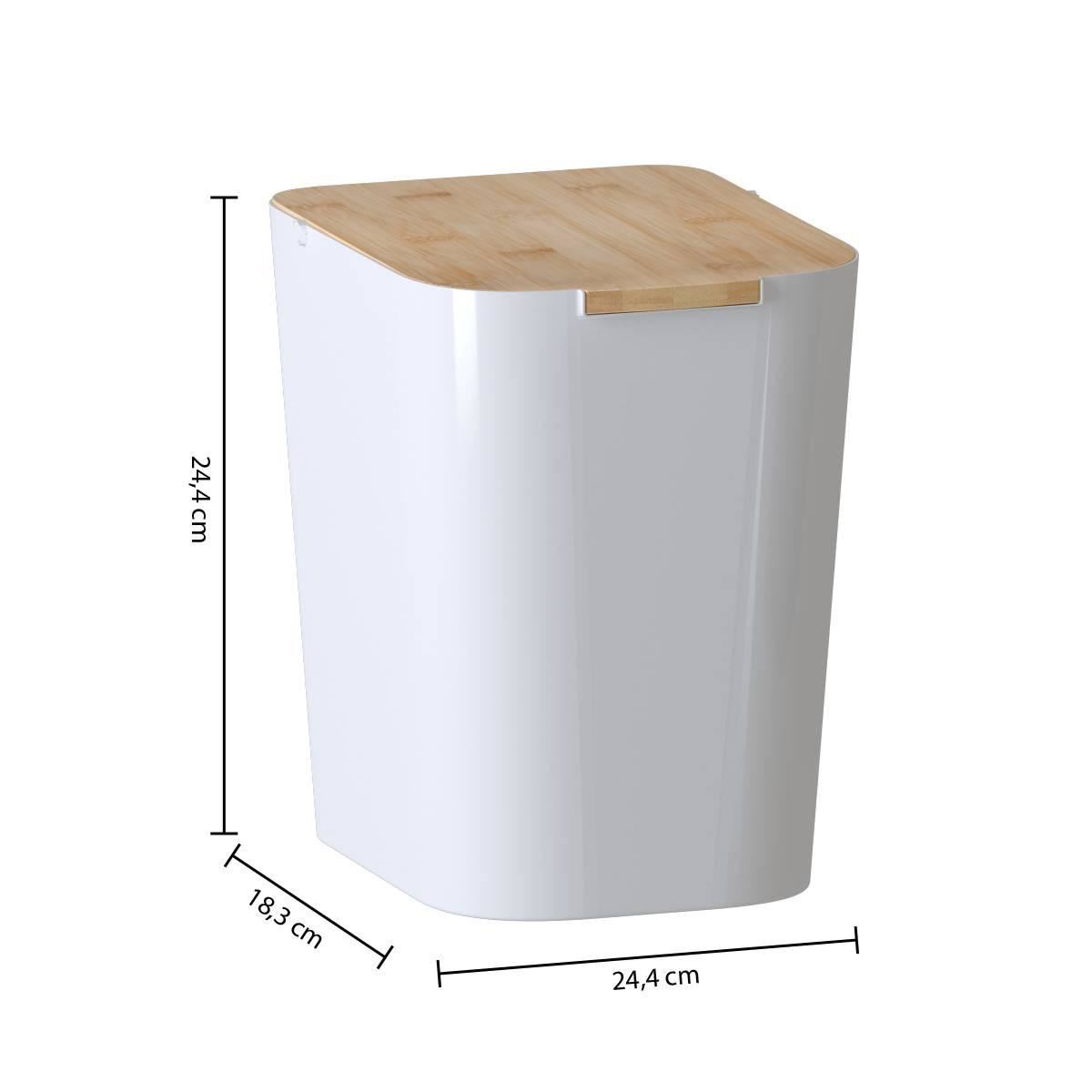 Natureo-prullenbak-wit-5L