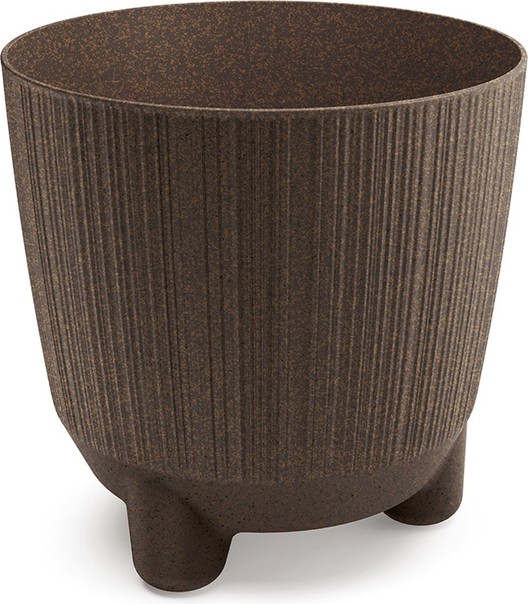 Prosperplast Ryfo N Eco Wood Bloempot - 19,5 cm - Eco Koffie