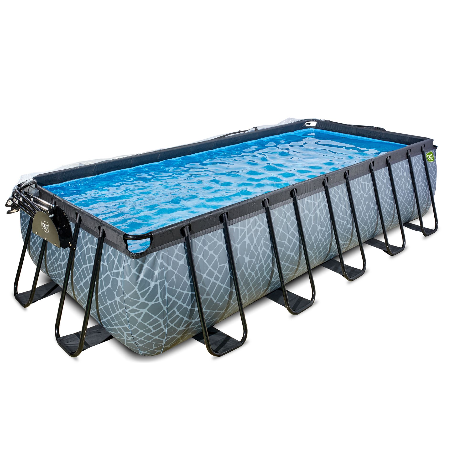 EXIT-Stone-zwembad-540x250x122cm-met-zandfilterpomp-en-overkapping-en-warmtepomp-grijs