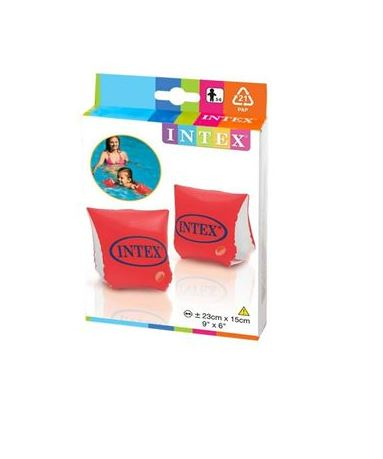 Intex opblaasbare zwembandjes 'Deluxe' - oranje - 3-6 jaar - 23x15cm