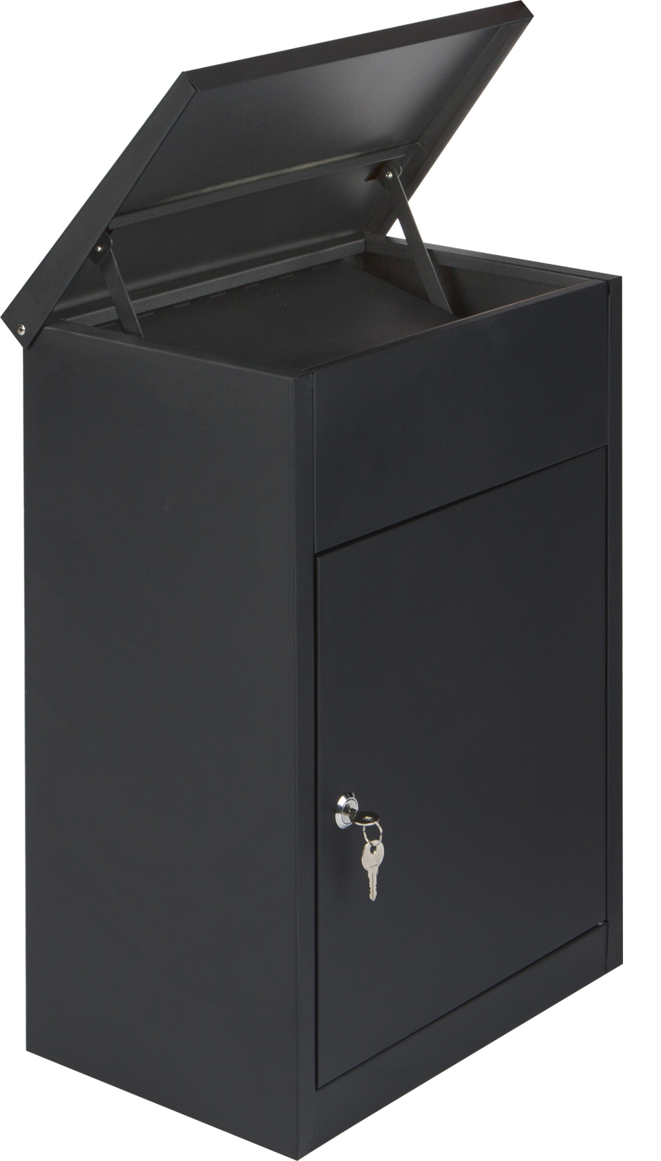 Practo Garden letterbox edmonton matte black - With key lock - 26x39x53,5cm - RAL 9005