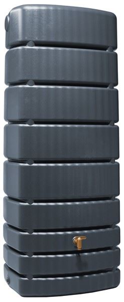 Regenton-muur-slim-500l-grijs-kraan