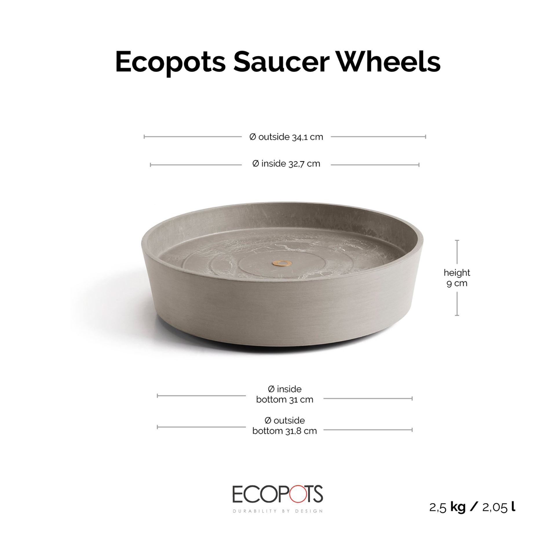 Ecopots-onderschotel-rond-met-wielen-taupe-40-cm-H9-cm