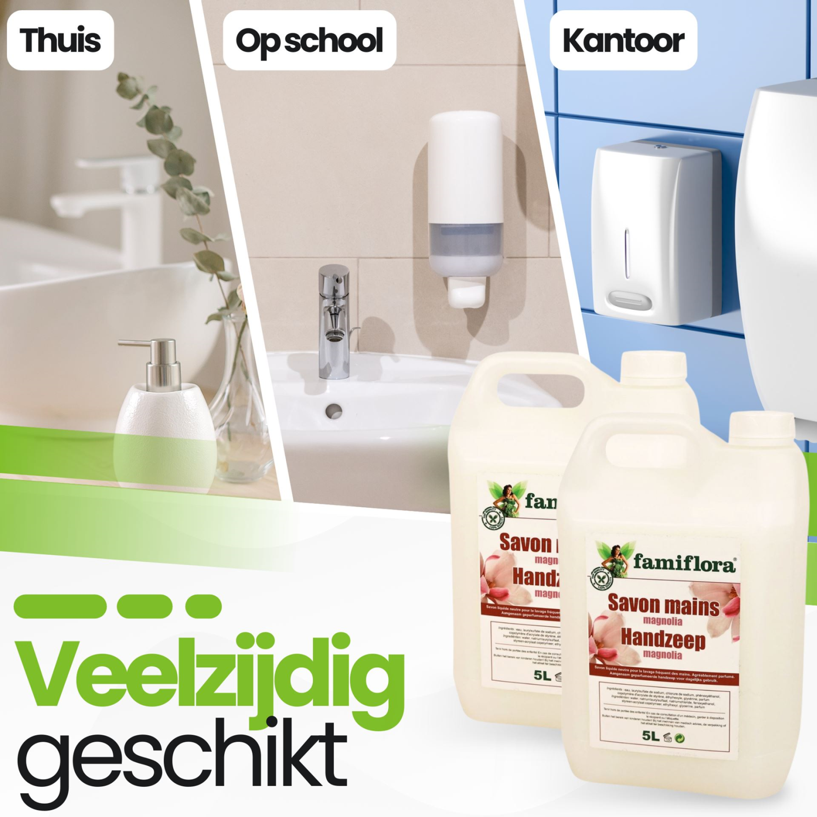 Famiflora magnolia hand soap - Large pack of 5 liters