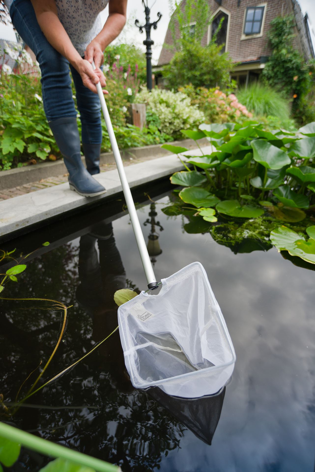 PondNets-schepnet-met-aluminium-steel-fijnmazig-wit-L100-cm