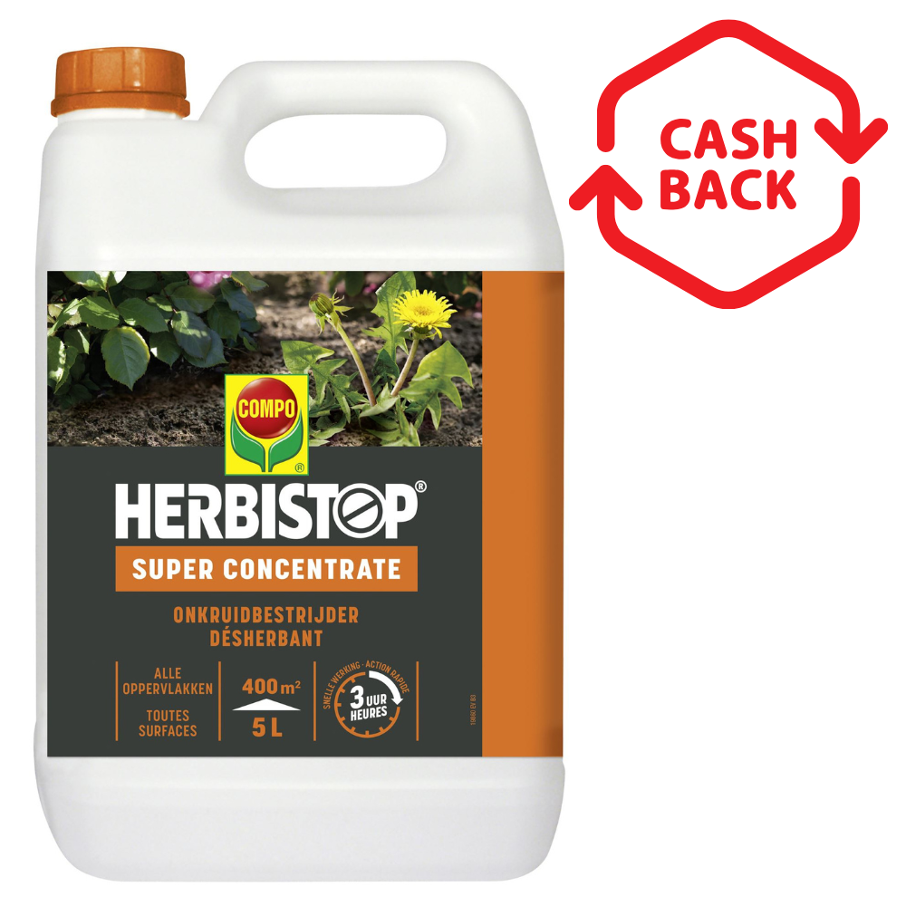 Compo - Herbistop super - 5L - voor 400m2 - voor alle oppervlakken