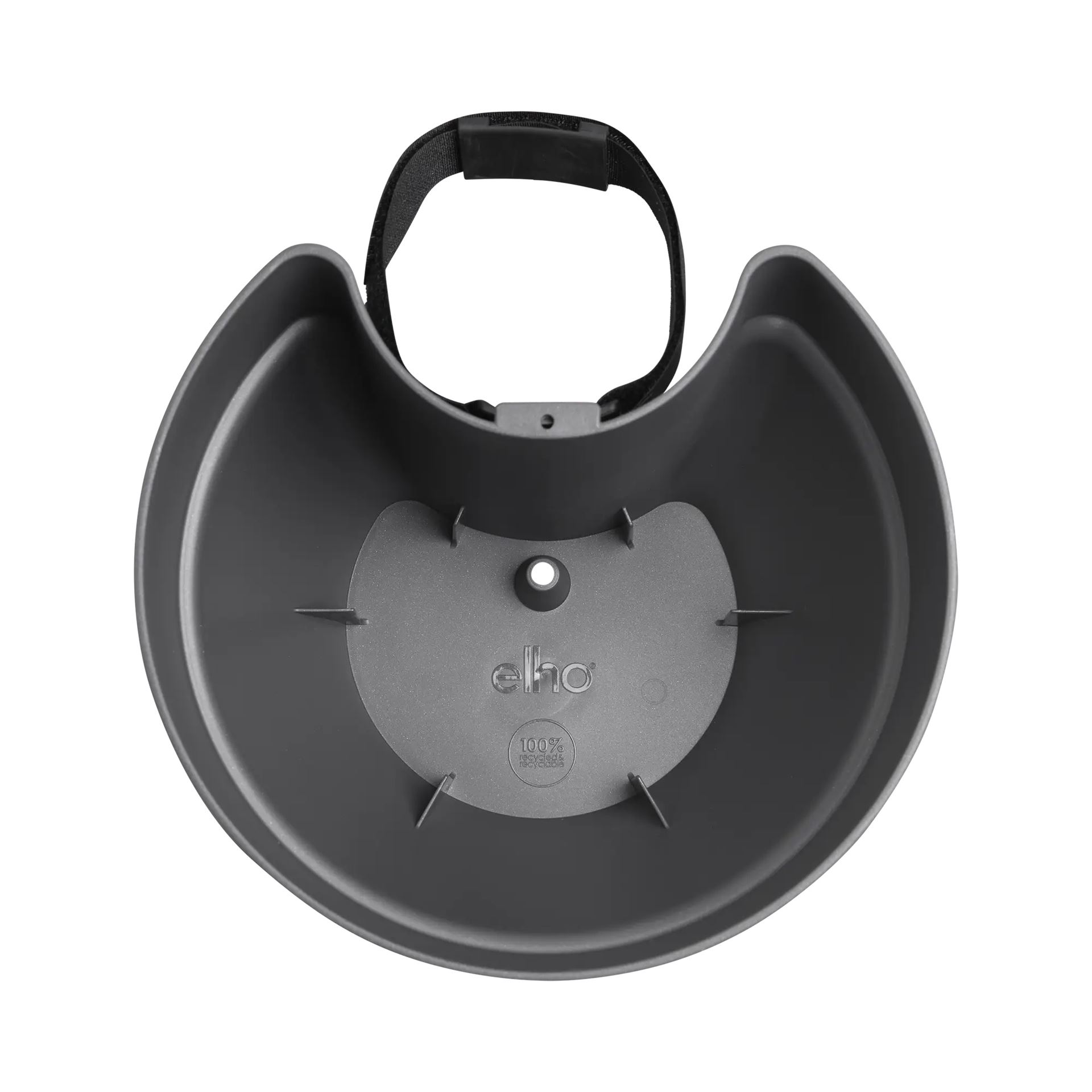 elho Vibia Campana regenpijpbakje 22cm - Antraciet (Grijs) - Ø19 x H16 cm - Fleur rond een regenpijp - 100% gerecycled vibia-campana-regenpijpbakje-22cm-antraciet
