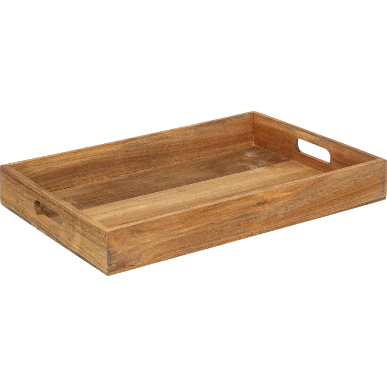 5Five Serving Tray - Acacia Wood - 42x30 cm - With Handles - Raised Edge - Brown