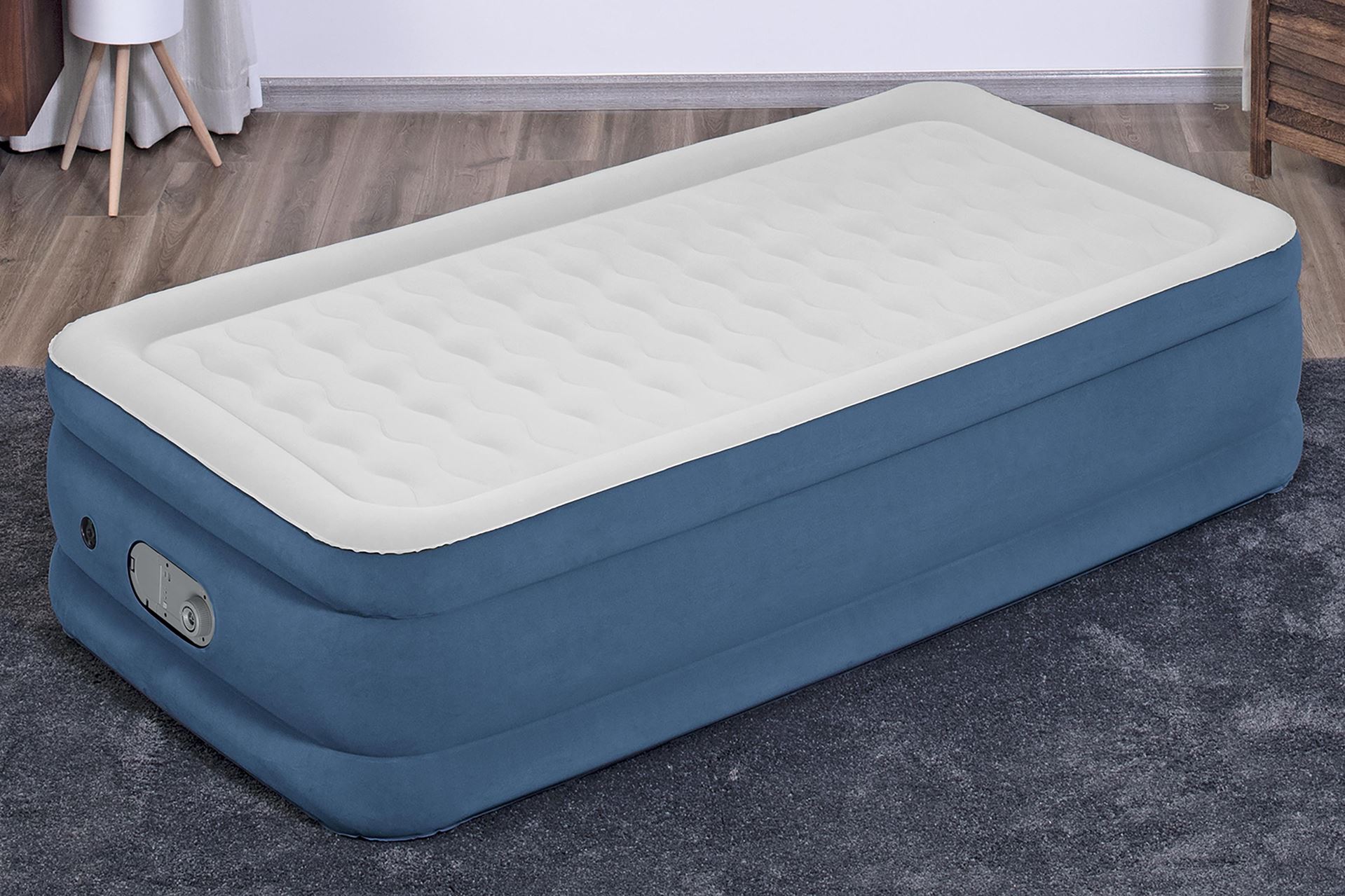 Bestway-1-91m-x-97cm-x-46cm-AlwayzAire-Air-Mattress-Twin-Built-in-Dual-Pump