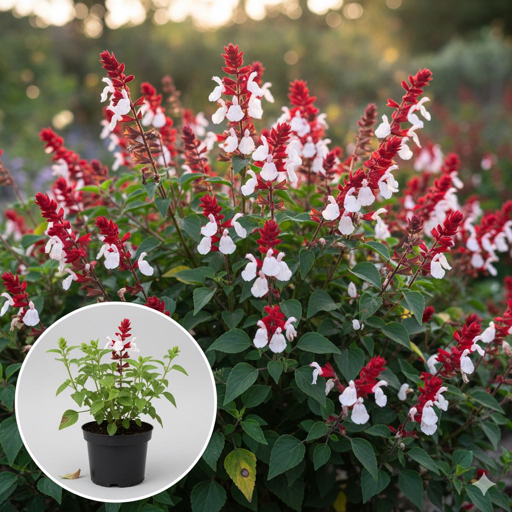 Salvia-microphylla-Hot-Lips-pot-9x9-cm