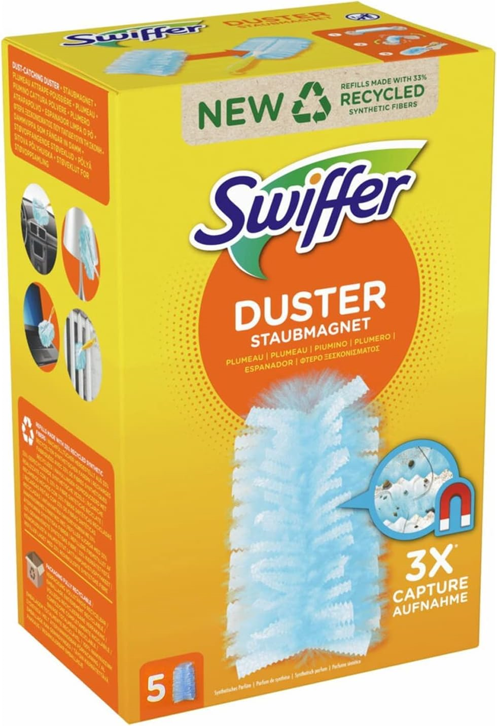 Swiffer Duster Refill - 5 pieces - Captures dust & hair